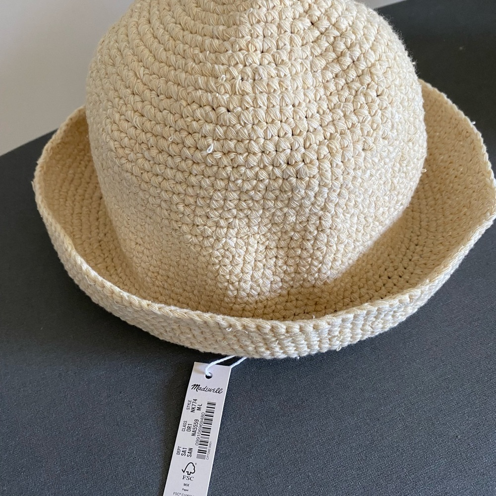 Madewell Cream Crochet Hat